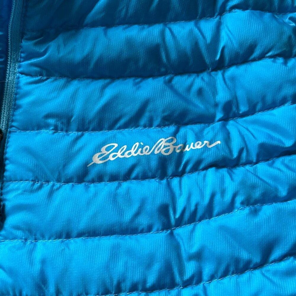 Eddie Bauer Goose Down Storm Down 800 Blue Vest Women's size XL - Picture 5 of 10